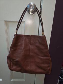 Coach Madison Bag in Pebble Saddle Brown