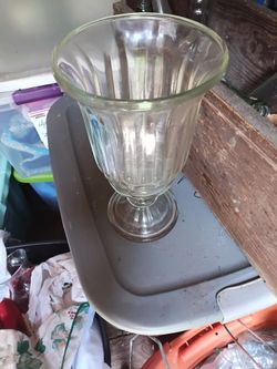 Clear Glass Pedestal Sundae Cup