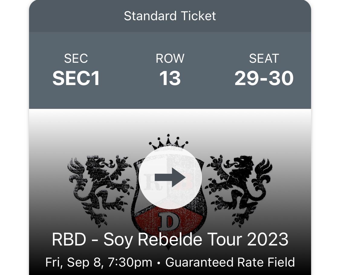 RBD Tickets For Sale Chicago * Friday*
