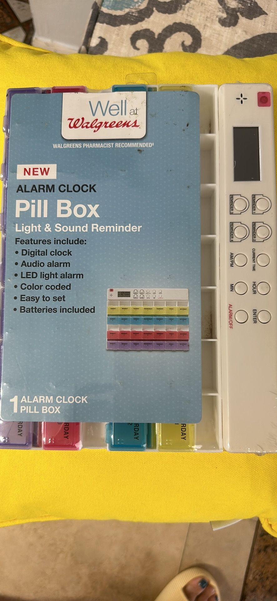 New: Pill Box with Alarm clock.