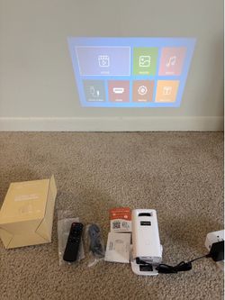 Mini Projector with 4K Support, Portable Projector with Electric Focus & Keystone