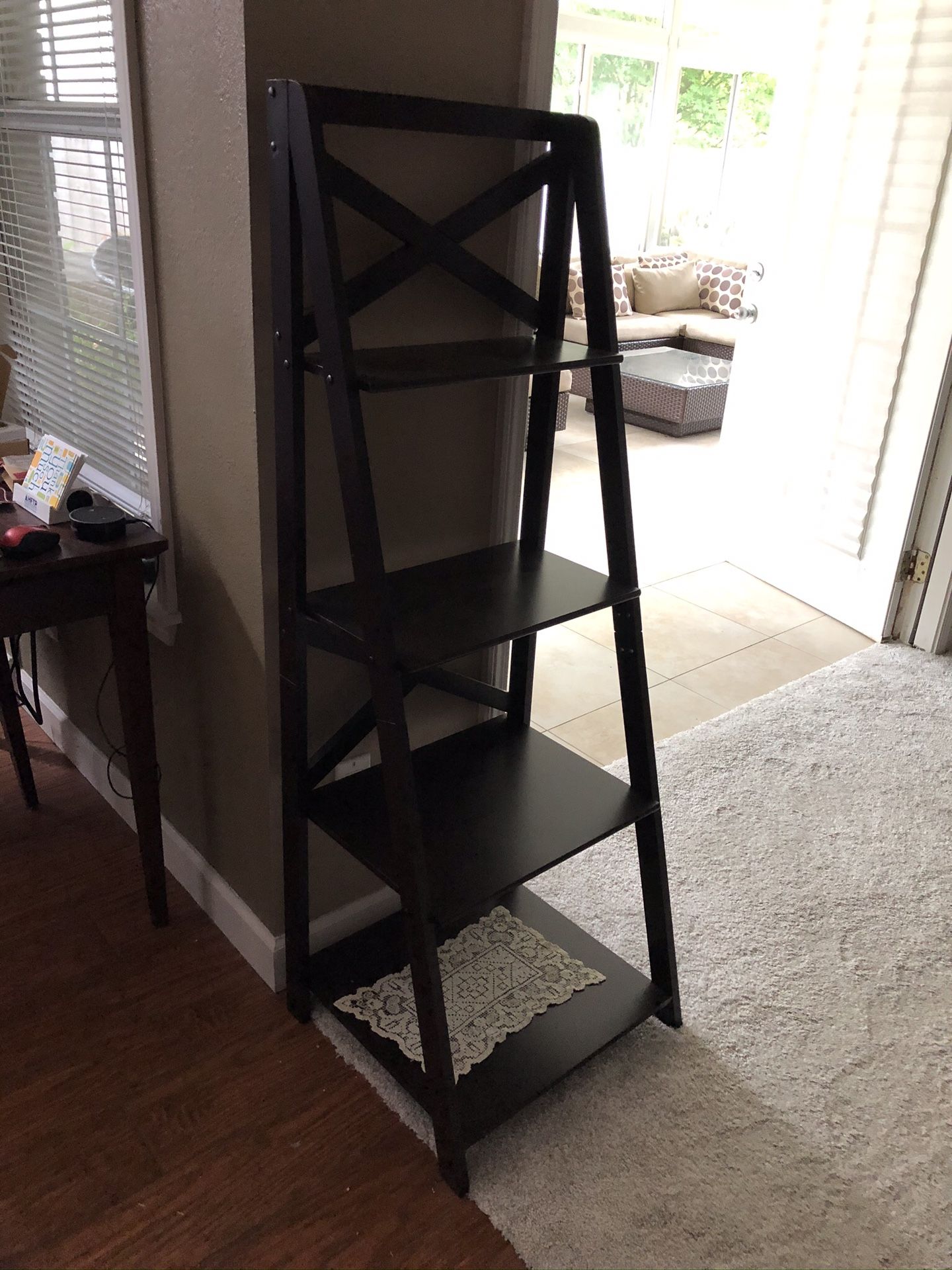 Espresso Ladder Shelf