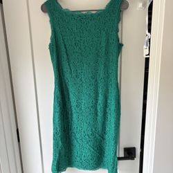 Green Lace Mini Dress 