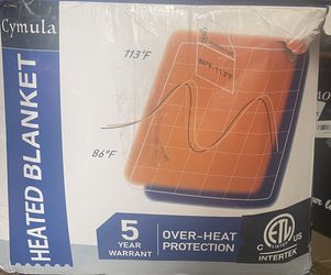 New Cymula Heated Blanket Size 48X72