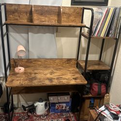Desk With Shelves 