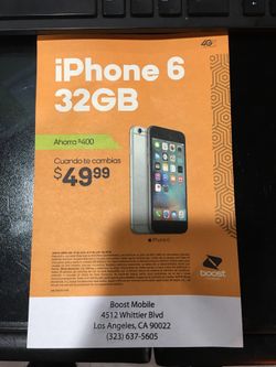 iPhone 6 32gb NEW ACTIVATION/SWITCH OVER $160.00 SWITCH / $175.00 NEW #