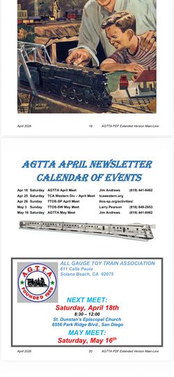 Toy train swap meet May 16