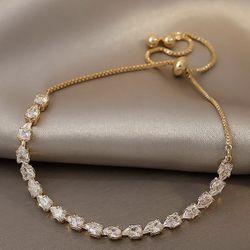 Andkiss Cubic Zirconia Decor Bracelet