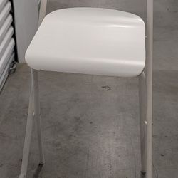 White Folding  Stool