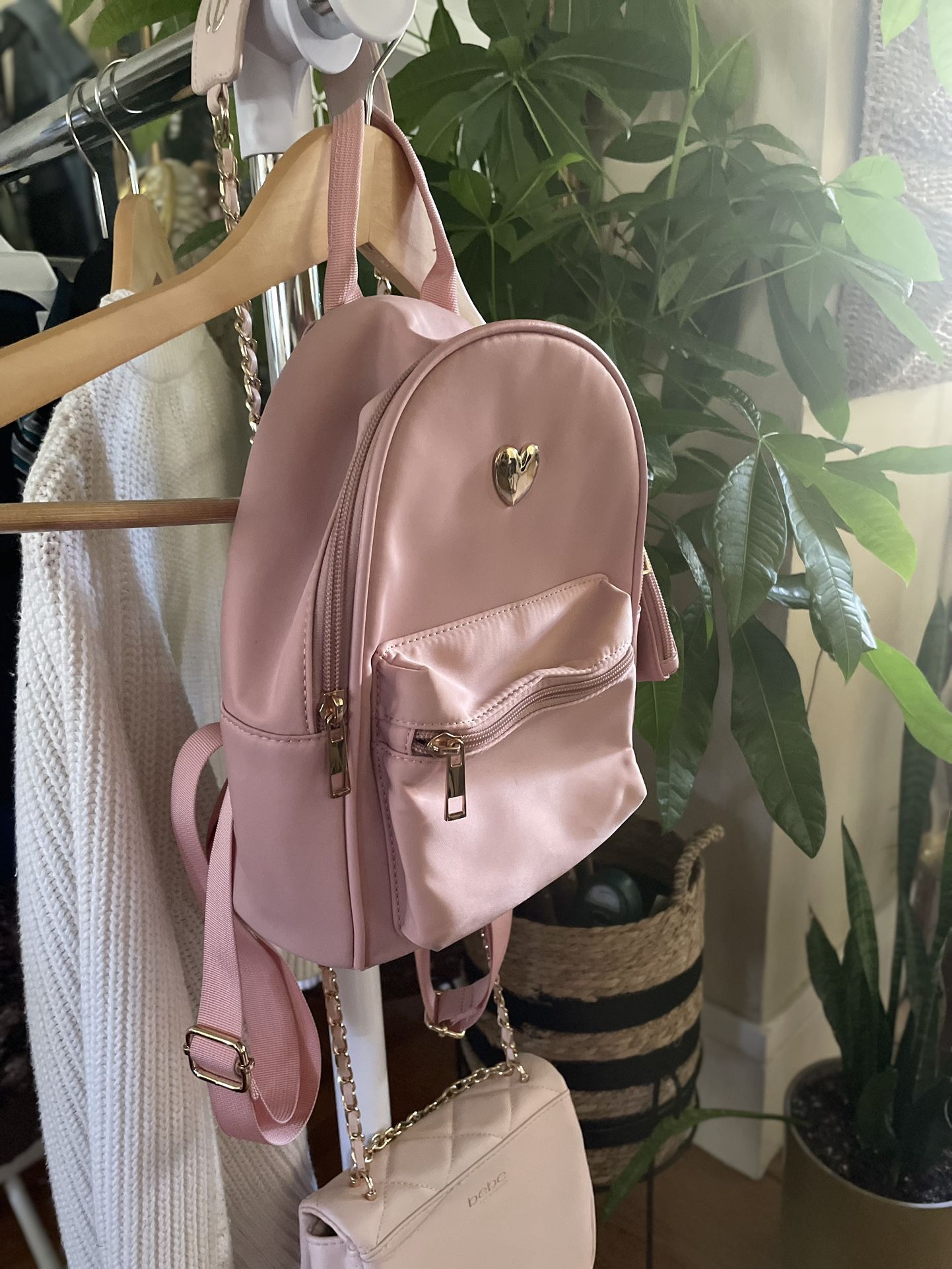 Pink Purses ~ Mini Backpack & Chain Strap Purse