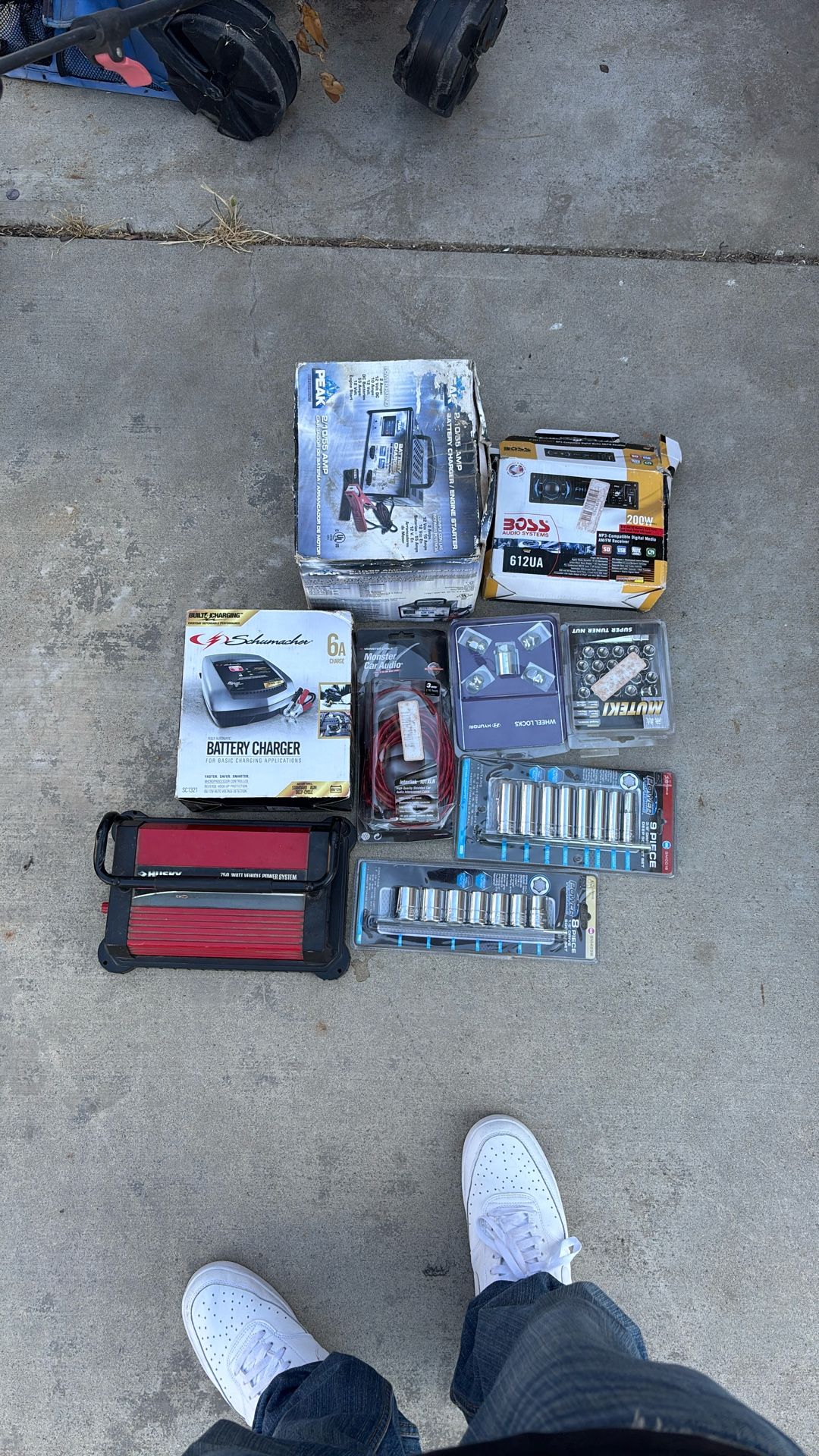 Car Radio Car Inverter Car Battery Charger And Engine Starter And More Tools