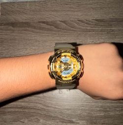 Casio G-Shock GM110SG-9A Gold Metal Covered Clear Resin Watch