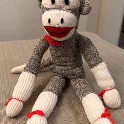 Sock Monkey -18 1/2” Tall  