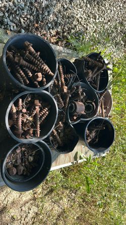 Railroad tie bolts