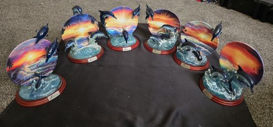Lassen, Decorative Dolphin  Plates - Complete Set