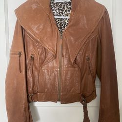 YSL Leather Jacket Authentic Size 40