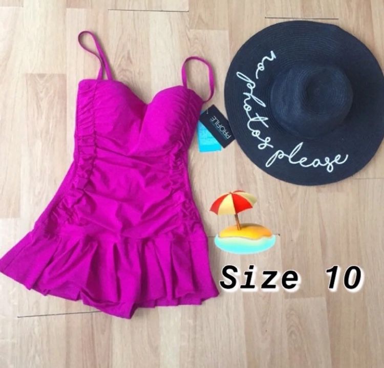 New Swimwear Size 10 & Beach Hat