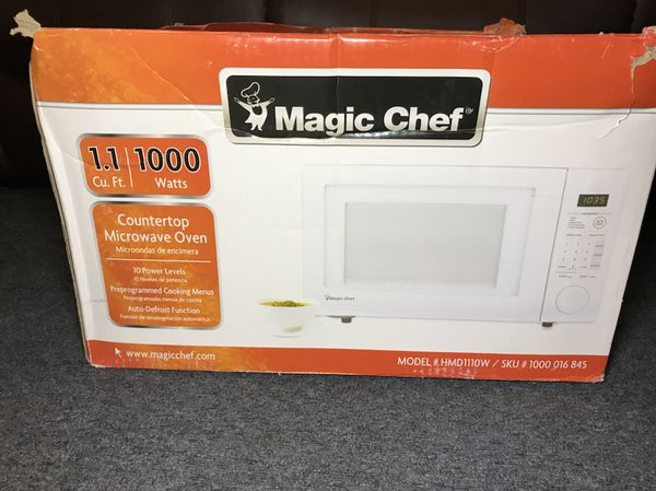 Magic Chef 1 1 Cu Ft Countertop Microwave In White For Sale In