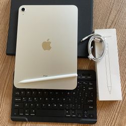 Apple iPad 10th Generation 256GB  With  Keyboard case and Pencil 