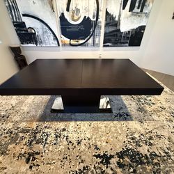 Dining Table with self storing leaf