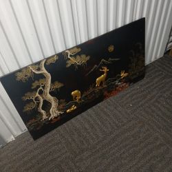 Oriental Wood 3 D Painting