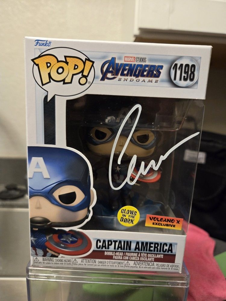 Chris Evans Autographed Funko Pop
