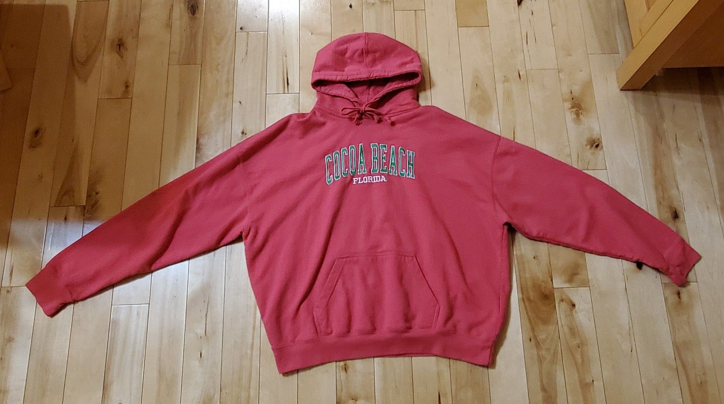 Trade Heritage Apparel Hot Pink Cocoa Beach Florida Hoodie (2XL)