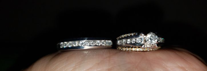 Engagement/ Wedding His & Hers Rings