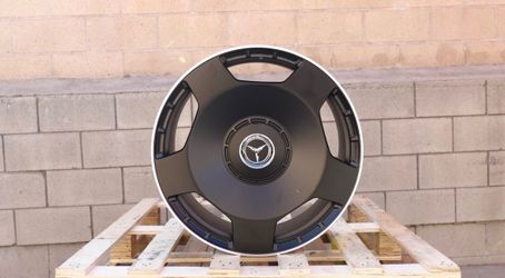Brand New Maybach Style 22x10 Satin Black Wheels 5x112 ET42 Fits Mercedes-Benz S-Class CLS