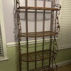 Bakers Rack Iron  6 Ft Tall