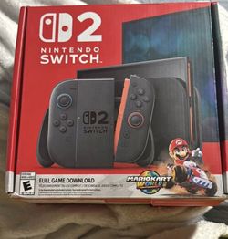 Brand new never been used Nintendo switch 2 with Mario Cart included. Expandable hard drive 