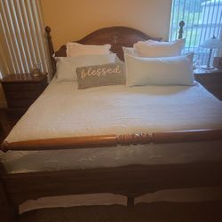 King Bed,  2 Dressers ,mirror, 2 Night Stands. King Matress And Box Springs 