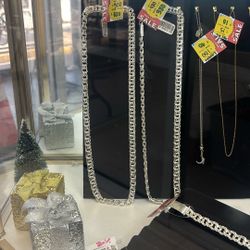 Silver Chino Link Necklaces