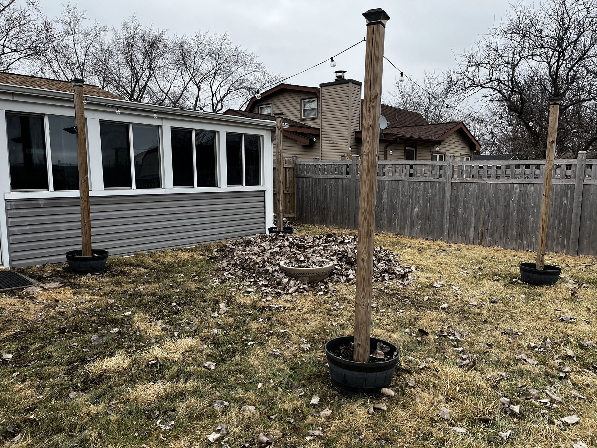 8ft Planters With Solar Lights 50$ OBO