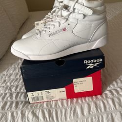 Reebok High-Top, White Sneakers
