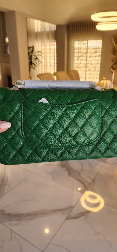 100% Genuine Caviar Leather Luxury Crossbody