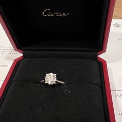 1.09C.Brand new Cartier diamond ring with guarantee card