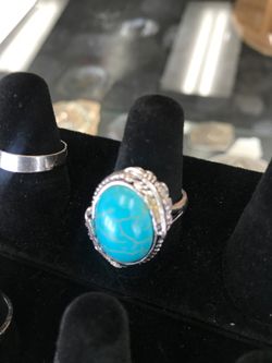 Sterling silver and turquoise ring