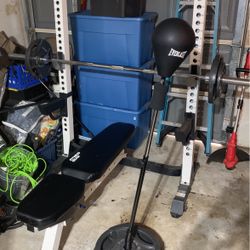 Bench Press Set W Full 300lbs Weight Set