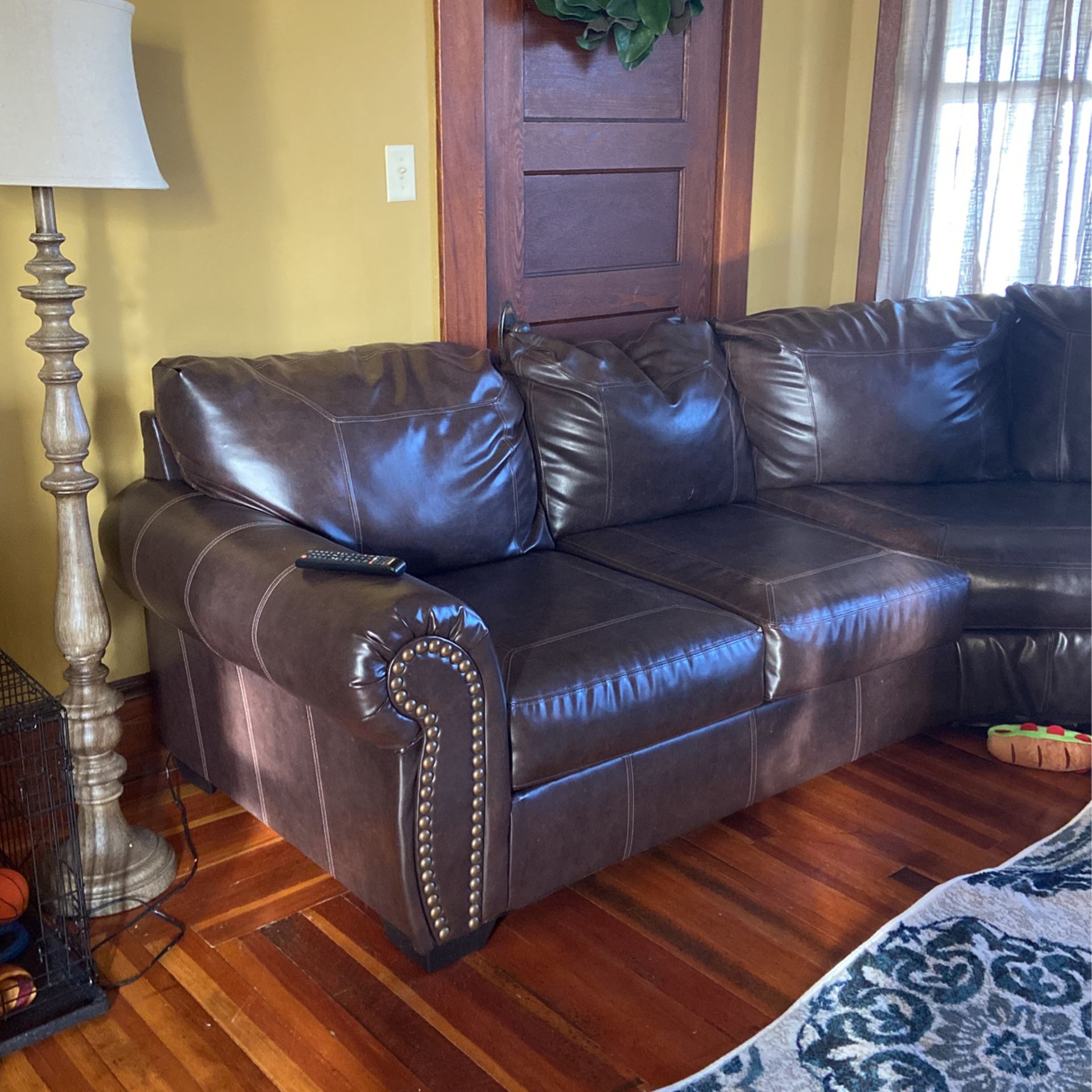 Brown leather Sectional For Sale!!