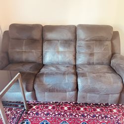 grey color sofa 
