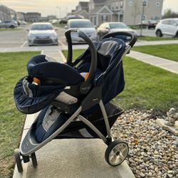 Quick-Fold Stroller with KeyFit 30 Infant Car Seat and base Chicco