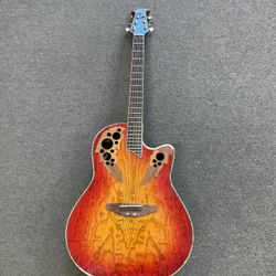 Ovation Celebrity Strawberry Burst Acoustic Guitar 