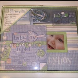 Baby Boy Scrapbooking Album Kit - Over 500 pieces