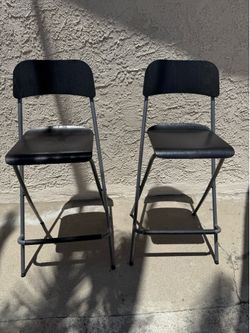 IKEA Franklin bar stool, with backrest, foldable, counter height.