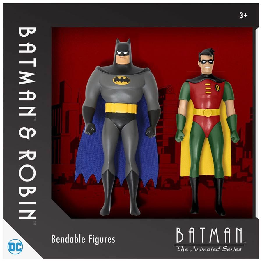 Batman The Animated Series Batman And Robin 5-Inch 2-Pack Bendable Figure