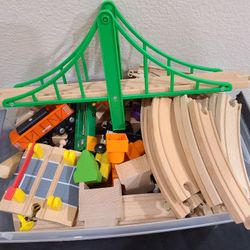 Train Track With Many Trains And Accessories 