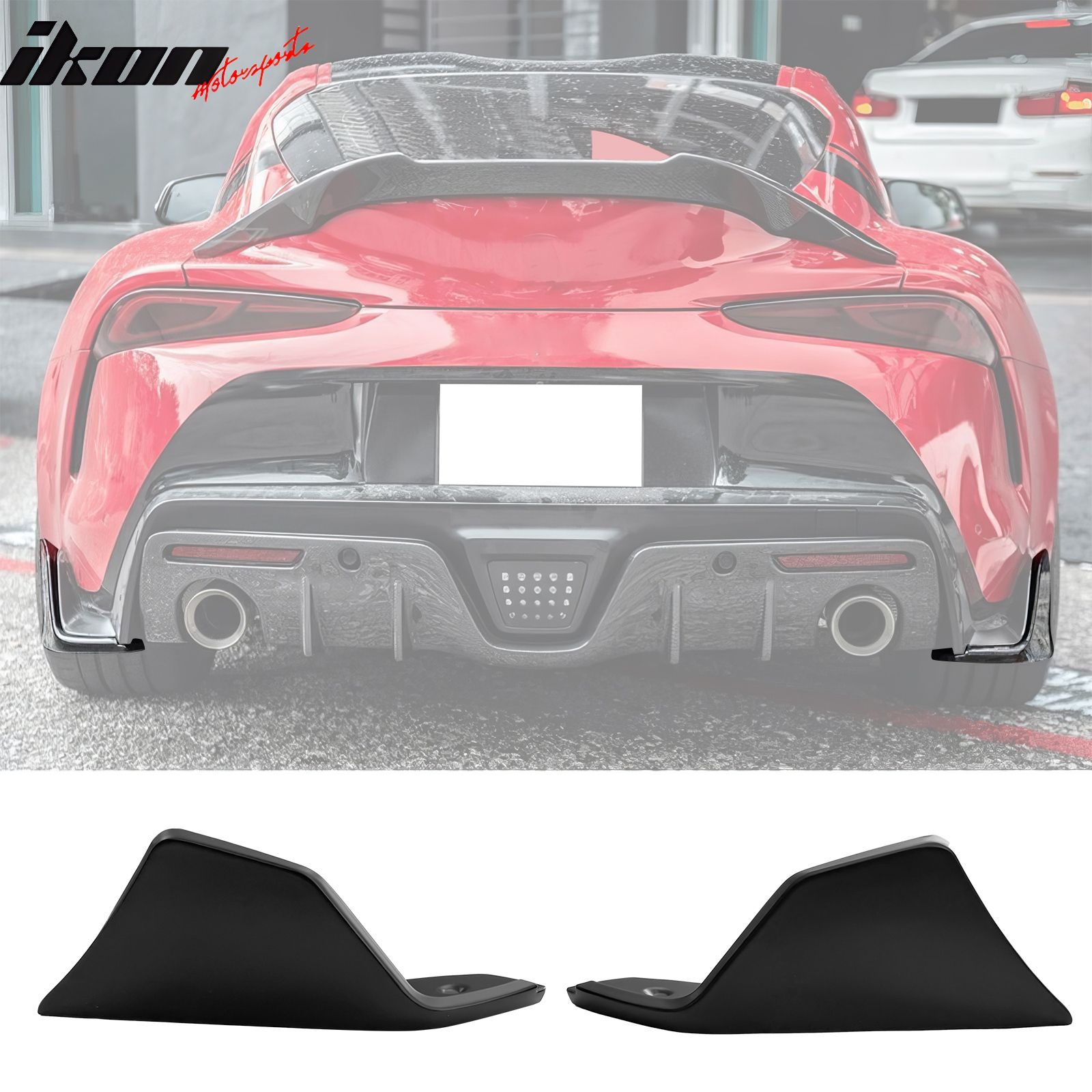Fits 2020-2025 Toyota GR Supra A90 A91 Rear Bumper Splitters AG Style Matte Black