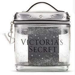 New Victoria Secret Mini Sparkle Train Case Bag Purse