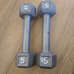 5 Pound Cast Iron Dumbbells
